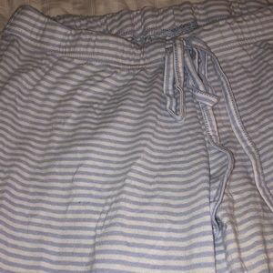 Blue striped lounge pants